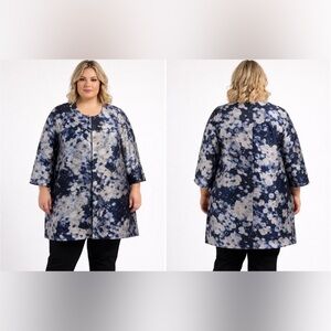 Frascara Elegant Floral Print Jacket, US22